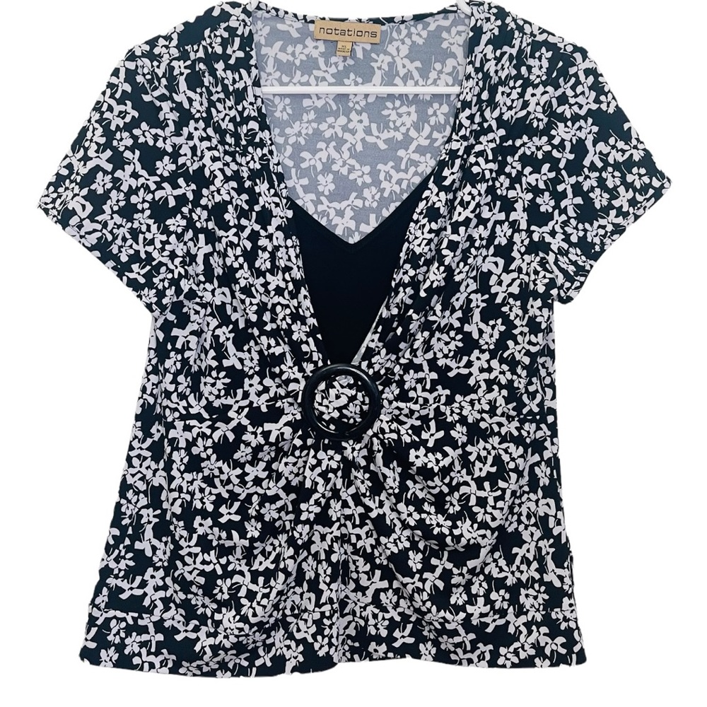 Black white color top